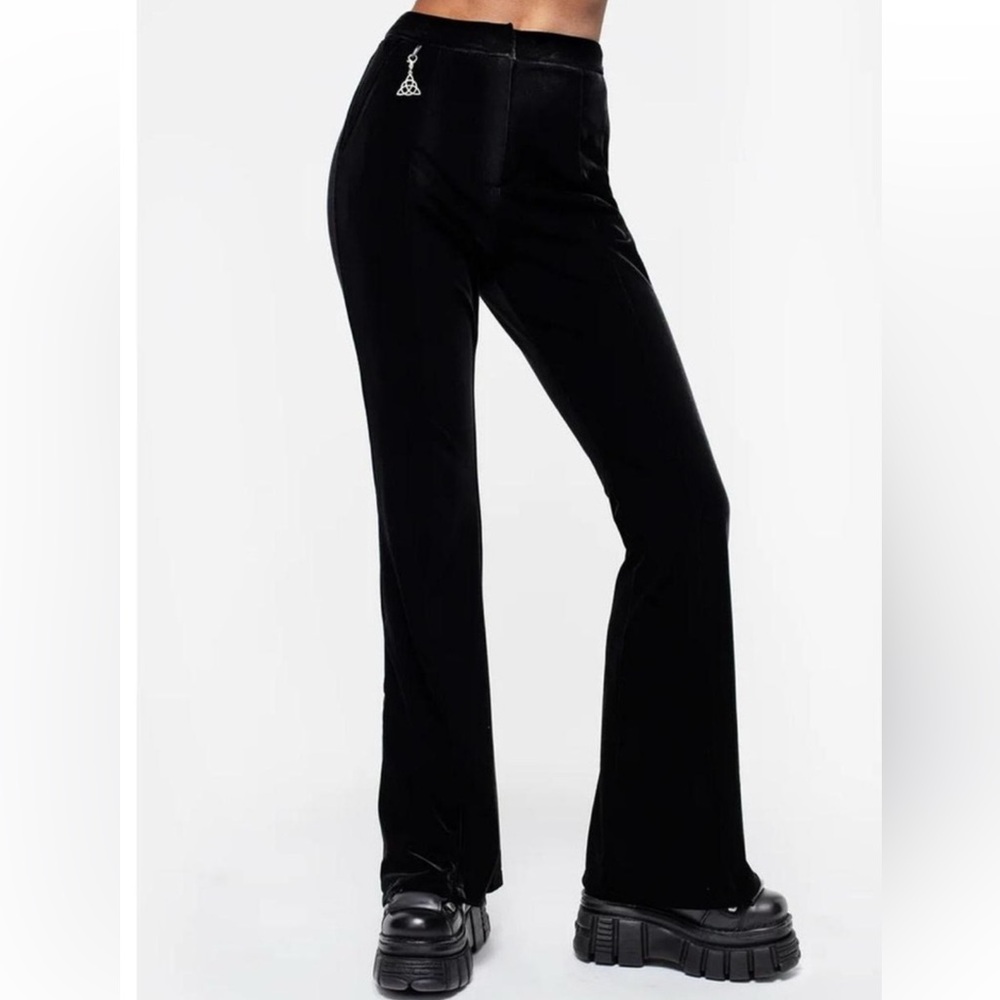 MORRIGAN SIDE SPLIT
FLARED TROUSERS - image 1